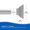 Kenney Mfg Twist & Fit No Tools Decorative Tension Shower Curtain Rod, 42-72in, Polished Pewter KN913C/20HUS - alternate 3